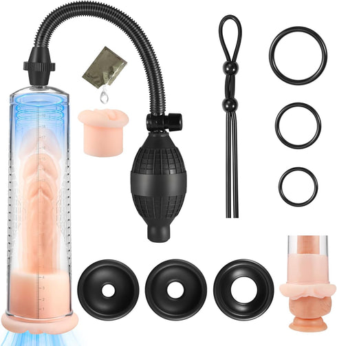 Kaechiu Penis Enlargement Pump Manual Vacuum for Male ED Strengthen Enlarger Booster Extender