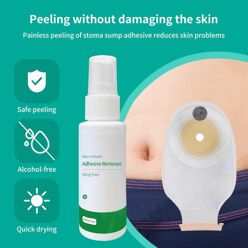 Adhesive Remover Spray, No-Sting Medical Adhesive Spray for Sensitive Skin, Quick Dry, Low Residue Formula