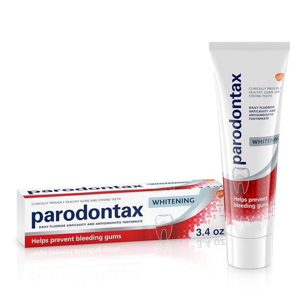 Parodontax Whitening Toothpaste for Bleeding Gums, Teeth Whitening, 3.4 Ounces