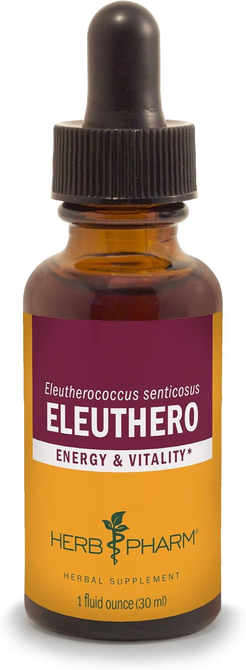 Eleuthero Root Liquid Extract - Herb Pharm for Energy and Stamina, Cane Alcohol, 1 Ounce