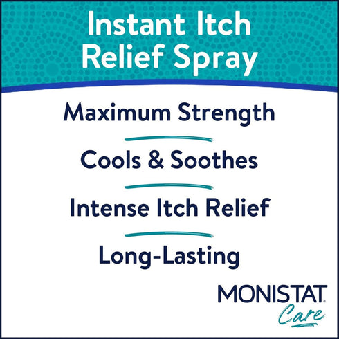 Monistat Instant Itch Relief Spray for Women, Maximum Strength Feminine Care, 2 oz