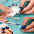 Maitys 3 Pieces French Nail Trimmer Smile Line Cutter Edge Trimmer, Stainless Steel French Tip Cutters Manicure DIY