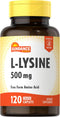 L-Lysine 500mg | 120 Caplets | Free Form Amino Acid Supplement by Sundance