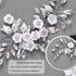 Latious Silver Flower Bride Wedding Hair Vine, Rhinestone Bridal Hairpiece for Women and Girls