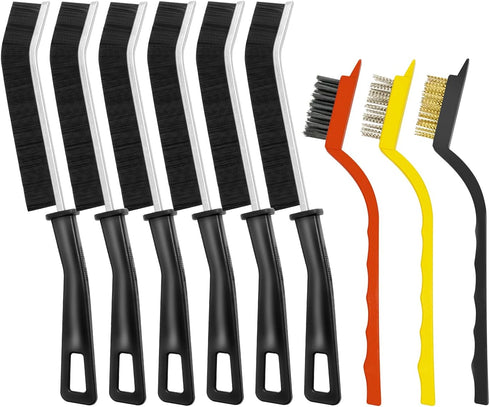 SUCEXIFY 9PCS Crevice Cleaning Brush, Hard Bristle Scrub Brushes Tools for Deep Cleaning