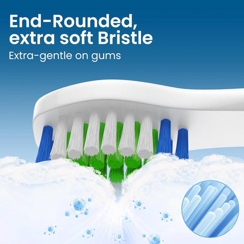 Replacement Toothbrush Heads 10 Pack for Bitvae Daily D2 Rechargeable Toothbrush, White Refills