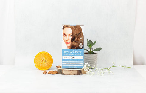 Tints of Nature 6N Natural Dark Blonde Permanent Hair Dye, 4.4 fl oz, Ammonia-Free, Nourishes Hair & Covers Greys