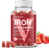 Iron Gummies for Women & Kids - Blood Builder with Vitamin C for Max Absorption, Vegan Strawberry Flavor - 90 Count