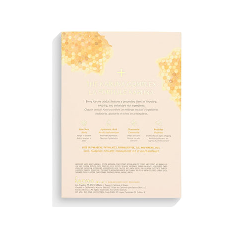 Karuna Skin Clarifying+ Sheet Masks, 4 Face Mask Sheets per Pack, Moisturizing & Hydrating with Honey, Salicylic Acid &