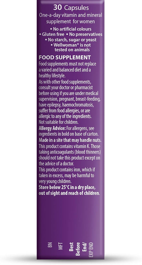 Wellwoman 30 Vitabiotics Advanced Vitamin & Mineral Formula with Evening Primrose & Starflower Oils Capsules