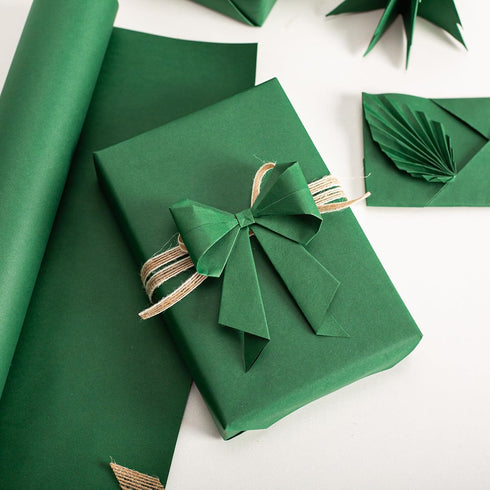 Retrify Green Kraft Packing Paper 30 Inches x 32.8 Feet Art Craft Paper for Birthday Christmas Gift Wrapping Decoration
