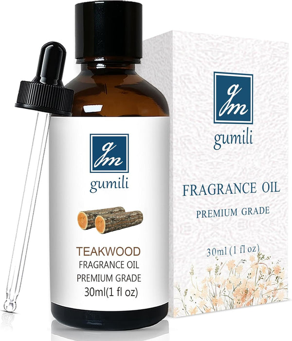 Teakwood Fragrance Oil, Home Scent Oil for Soaps, Candle Making, Diffusers, Laundry - 1 oz /30ml