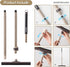 Eyliden Floor Squeegee Scrubber: Heavy Duty Telescopic Handle for No-Scratch Floor Cleaning, EVA Foam Blade