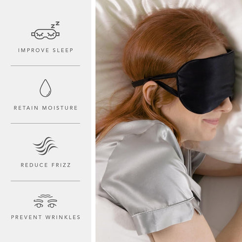 Fishers Finery 25 Momme 100% Mulberry Silk Eye Mask with Adjustable Strap (Pink)