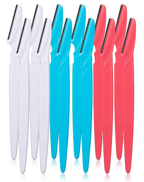 Opaz Touch-Up Eyebrow Razor, Dermaplaning Tool and Facial Razor, 12 Pack Skin Care Kit