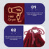 OSALADI Travel Blow Dryer Bags, 2 Pack Flannel Drawstring Storage Bag for Hairdryer and Styling Tools