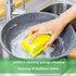 Eco Non-Scratch Sponges, Scrub Pads for Kitchen and Dish Cleaning, 12 Scrubbing Sponges + Draining Rack