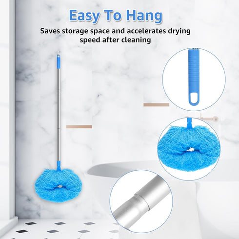 Ceiling Fan Cleaner Duster - Reusable Microfiber Ceiling Fan Blade Cleaner with Extension Pole for Cleaning