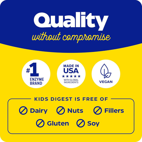 Enzymedica Kids Digest, Chewable Digestive Enzymes, Natural Fruit Punch Flavor, 60 Servings