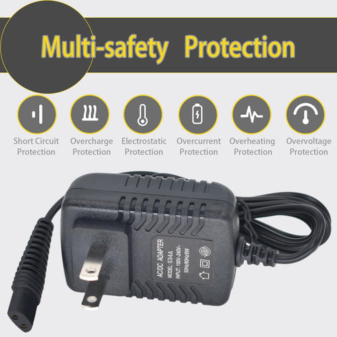 Replacement Charger for BaByliss PRO Shaver FXFS2 - 4.5V Power Adapter Compatible with FXFS2