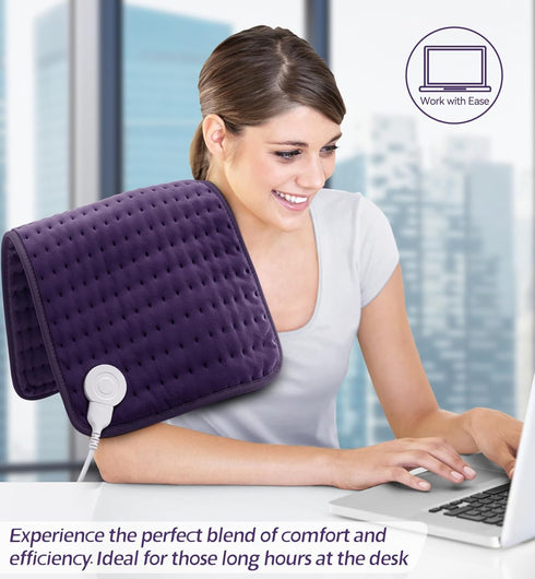 MIKRALE 6 Settings, 4 Women,12"x24" Electric Heating Pad for Back, Neck & Cramps Relief - Moist & Dry Heat Therapy