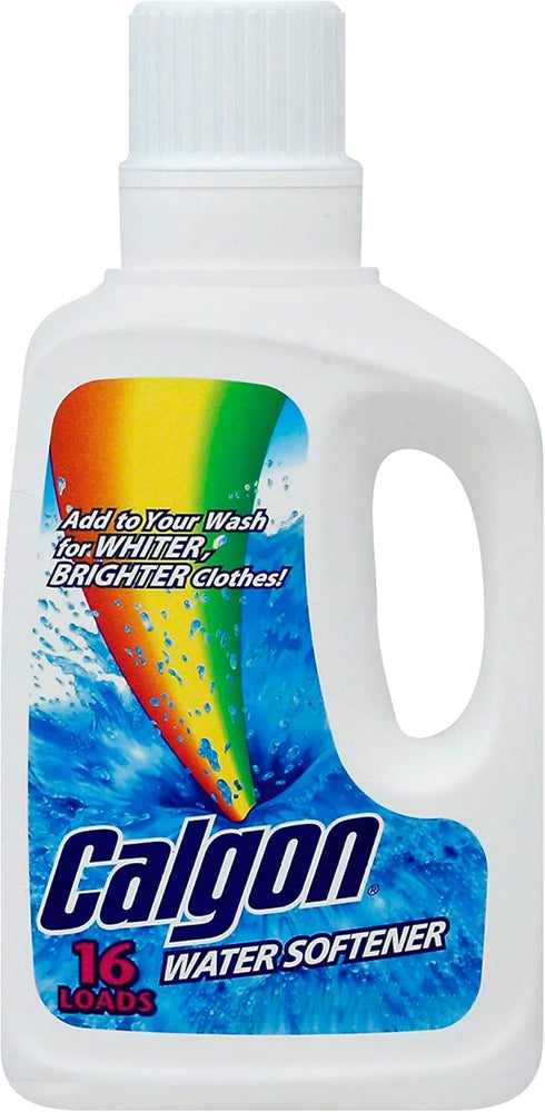 Calgon Liquid Water Softener, 32 FL Oz Bottle, Laundry Detergent Booster, Brighter Clothes (Pack of 3)