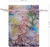 100pcs Sheer Organza Favor Bags, Rattan Print Gift Bags, Drawstring Pouches for Wedding Baby Shower (3x4 inch, coral
