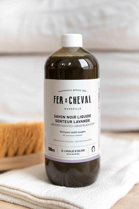 Fer à Cheval All Purpose Cleaner, Lavender Scented Liquid Black Soap for Multi-Surface Cleaning, 500ml
