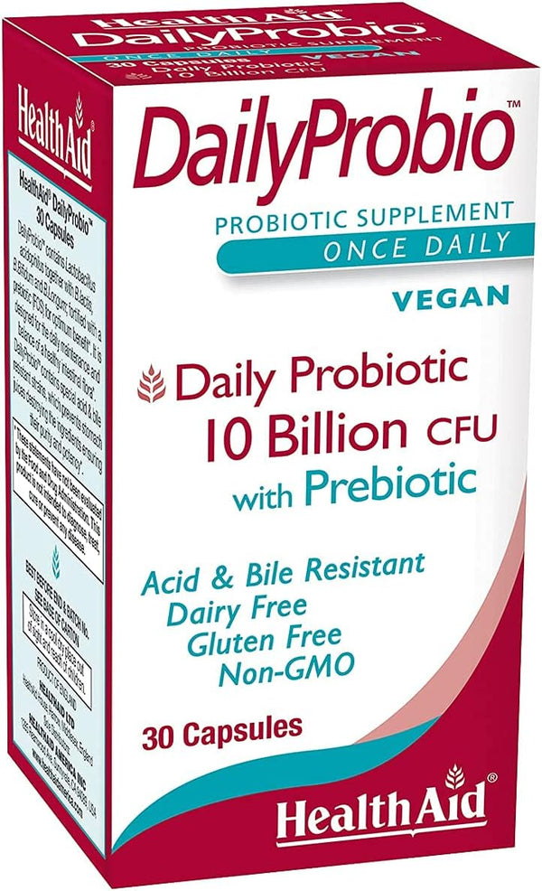 DailyProbio, 10 Billion with Prebiotic, Daily Support, Vegan, Non-GMO, Dairy and Gluten Free