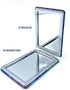 Magnifying Mirror for Purse, Small Compact Makeup Mirror for Women, Cute Rectangular Art Decor 2.75*0.4inch