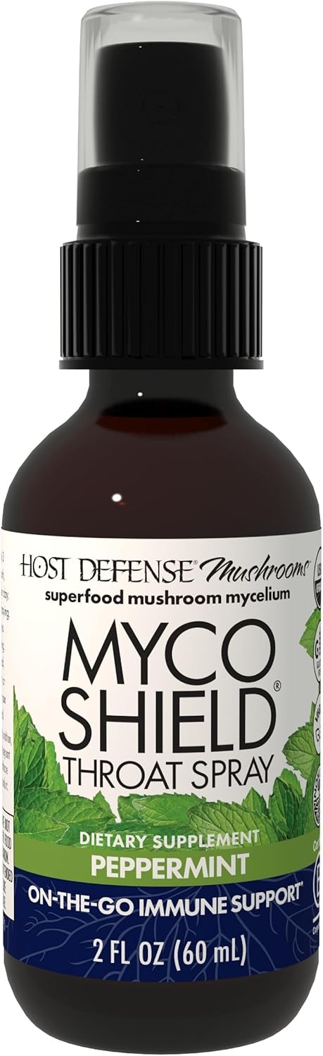 Host Defense MycoShield Throat Spray - Immune Health Support - Dietary Mushroom