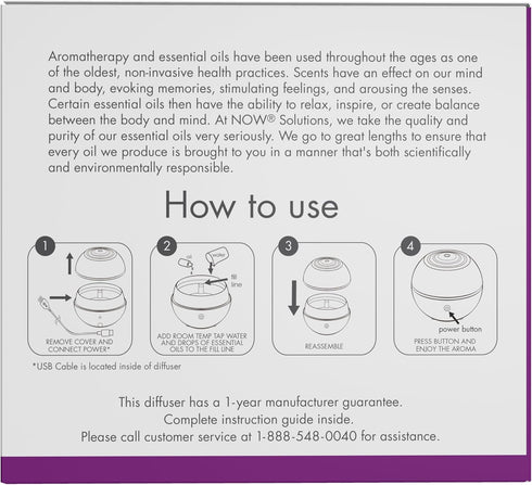 Now Solutions Aroma Orb Essential Oil Diffuser