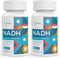 NADH 50mg + CoQ10 200mg + D-Ribose 150mg Supplement for Energy & Fatigue, 120 Veggie Capsules