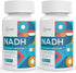 NADH 50mg + CoQ10 200mg + D-Ribose 150mg Supplement for Energy & Fatigue, 120 Veggie Capsules