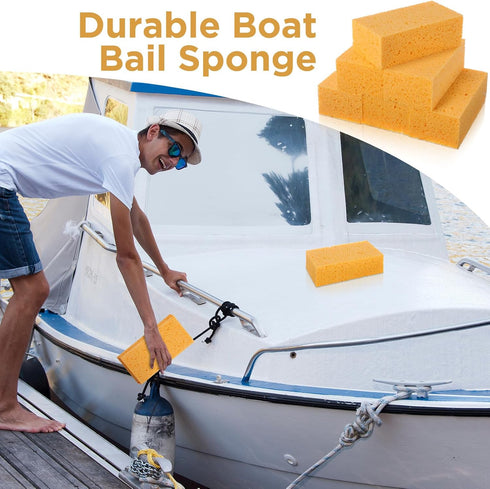 6 Pcs Large Sponge Bulk, 7.9 x 3.9 x 2.4 Inch Grouting Sponge Set, Thick Cleaning and Washing Sponge