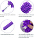 MECCANIXITY Microfiber Duster, 11 to 31 Inch Washable Extendable Brush for Window, Furniture, Ceiling Fan, Purple, Pack