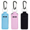 Pengxiaomei 3 Pcs Chapsticks Holder Keychain - Small Christmas Gifts for Women, Stocking Stuffers (Pink, Blue, Black)
