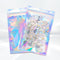 100Pcs Resealable Foil Pouch Mylar Sample Bag, 3x4 inch Holographic Packaging Bags, Great for Small Business and Party