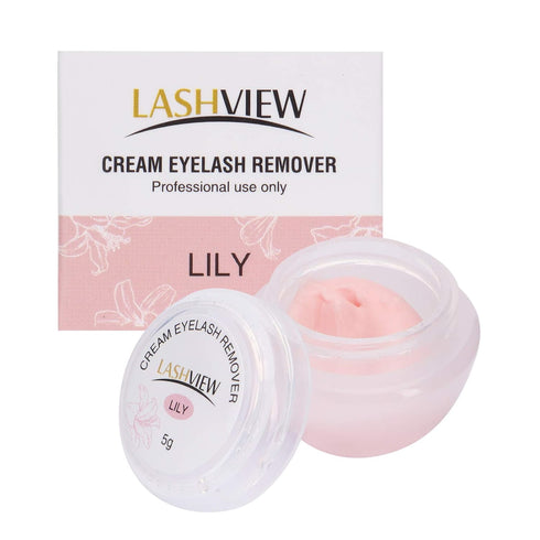 LASHVIEW Eyelash Extension Remover Cream, Special LILY Flavor, Professional Eyelash Extensions Remover for Salon