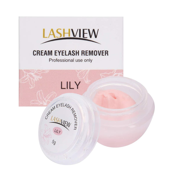 LASHVIEW Eyelash Extension Remover Cream, Special LILY Flavor, Professional Eyelash Extensions Remover for Salon