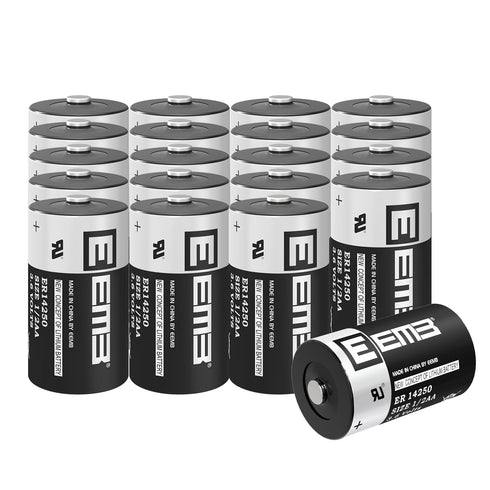 EEMB 20-Pack ER14250 1/2AA 3.6V Lithium Battery - Non-Rechargeable for Home Automation