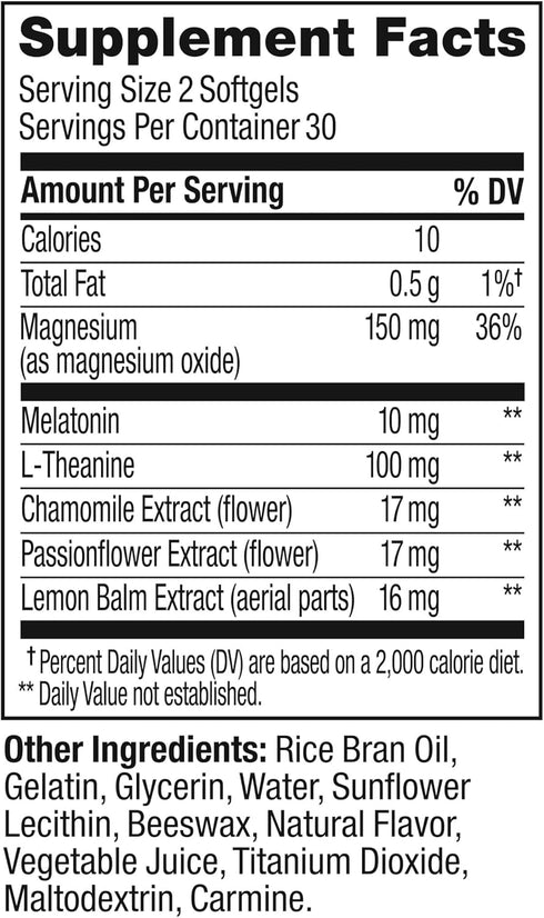 OLLY Ultra Strength Sleep Softgels, 10mg Melatonin and Chamomile, Supports Deep Restful Sleep, 60 Count