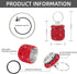 Small Pill Box Keychain, Cute Mini Pill Fob Container for Vitamin Storage Organizer, Keychain Pill Case Holder (Red)