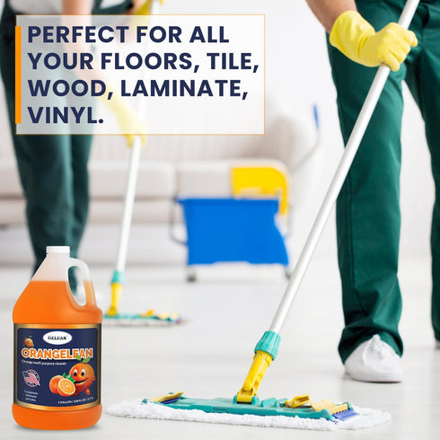 Multi Purpose Cleaner - Pet Odor Eliminator Concentrate, pH Neutral Orangelean Floor Cleaner, 128 oz