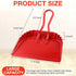 4 Pack Heavy Duty Metal Dust Pans 12 Inch, Large Handheld Dustpans for Household & Commercial Cleaning (Red)