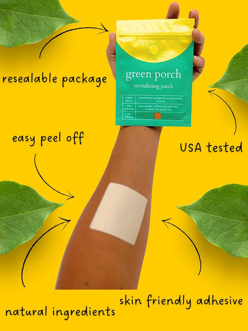 Revitalizing Energy Patches - All Natural Vitamin B12 Patches for a Better Morning - Waterproof & Gentle on Skin