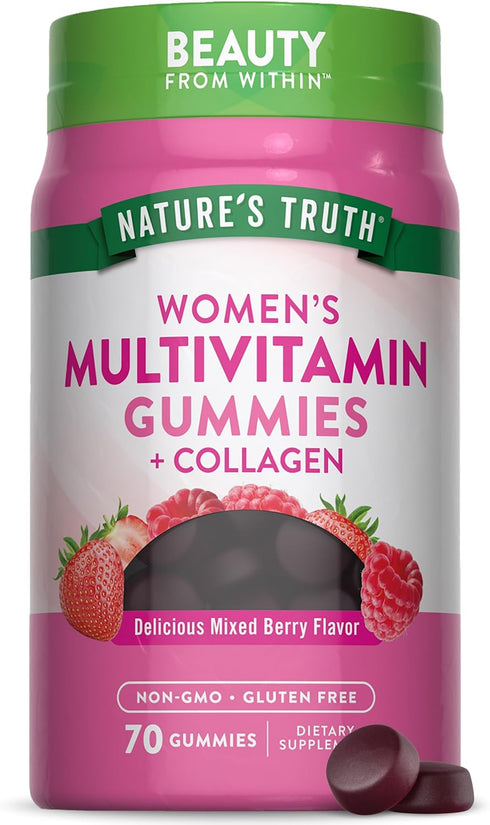 Nature's Truth Womens Multivitamin Gummies Plus Collagen & Biotin | 70 Count
