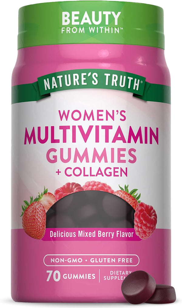Nature's Truth Womens Multivitamin Gummies Plus Collagen & Biotin | 70 Count