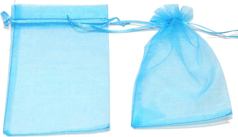 50Pcs 6x8 inches Sheer Organza Bags - Jewelry Drawstring Pouches for Wedding Party Christmas Favor Gifts