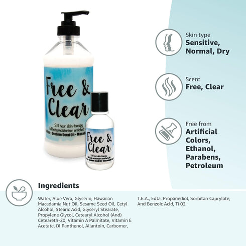 The Lotion Company 24 Hour Skin Therapy Lotion, Fragrance Free Combo Kit